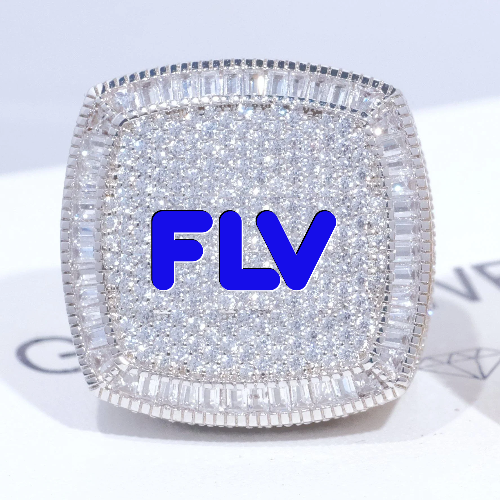 CUSTOM LETTER 3D ICED RING