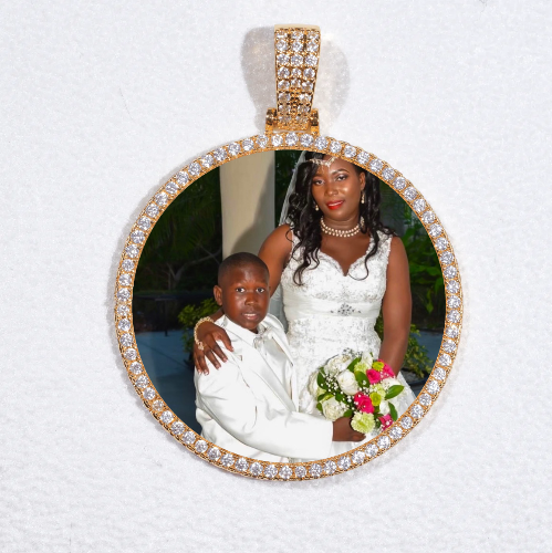 MEDIUM 3D CIRCLE CUSTOM PICTURE PENDANT