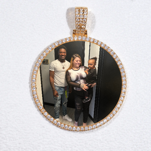 MEDIUM 3D CIRCLE CUSTOM PICTURE PENDANT