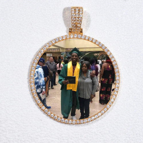 MEDIUM 3D CIRCLE CUSTOM PICTURE PENDANT