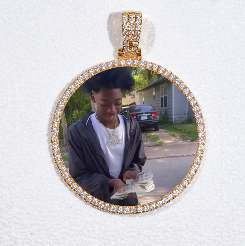 MEDIUM 3D CIRCLE CUSTOM PICTURE PENDANT