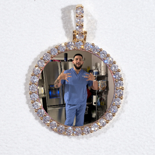3D CIRCLE CUSTOM PICTURE PENDANT SMALL SIZE