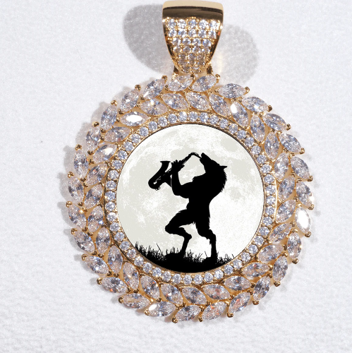 Large 3D Wheat Ear Custom Picture Pendant