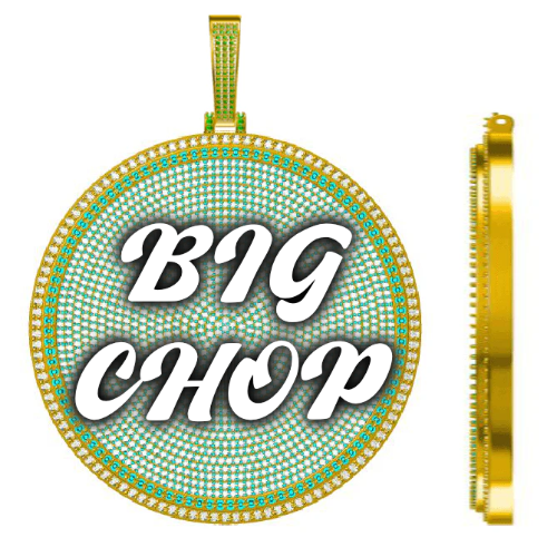 CUSTOM LETTER NECKLACE 3D BIG DISC