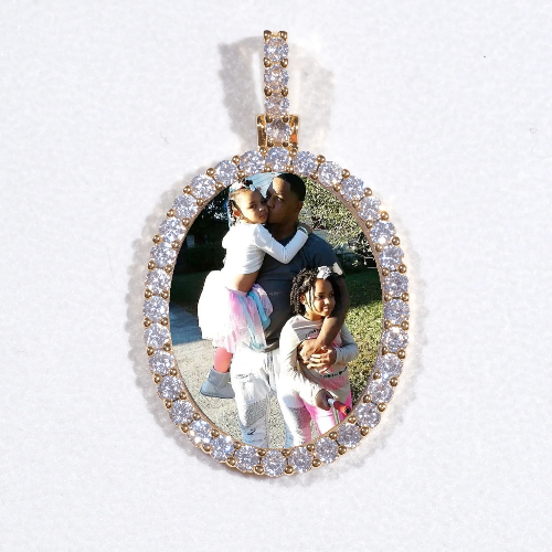 3D Oval Custom Picture Pendant