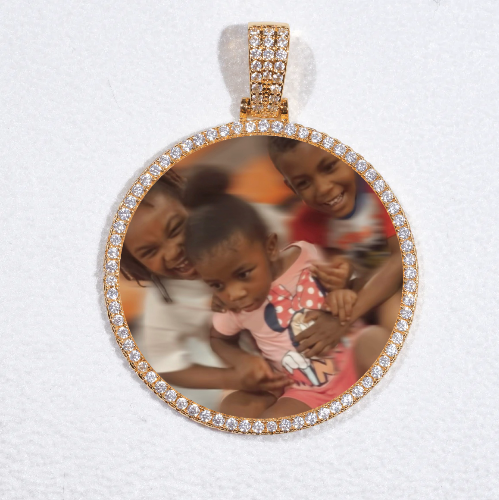 MEDIUM 3D CIRCLE CUSTOM PICTURE PENDANT