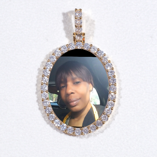 3D Oval Custom Picture Pendant