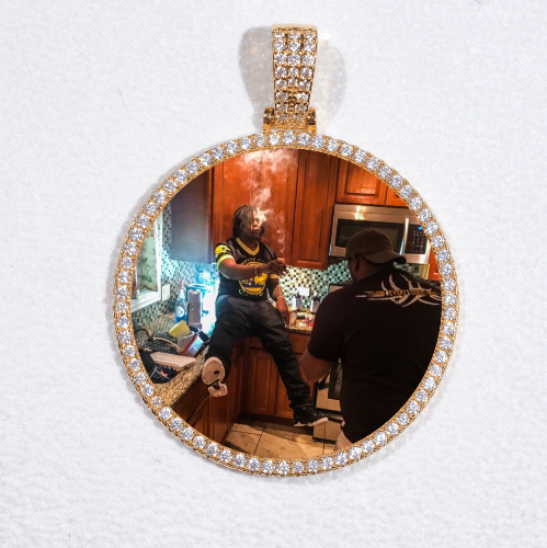 MEDIUM 3D CIRCLE CUSTOM PICTURE PENDANT