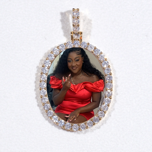 3D Oval Custom Picture Pendant