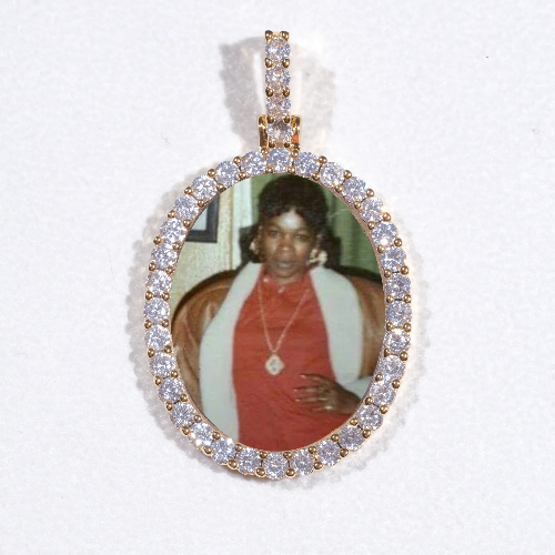 3D Oval Custom Picture Pendant