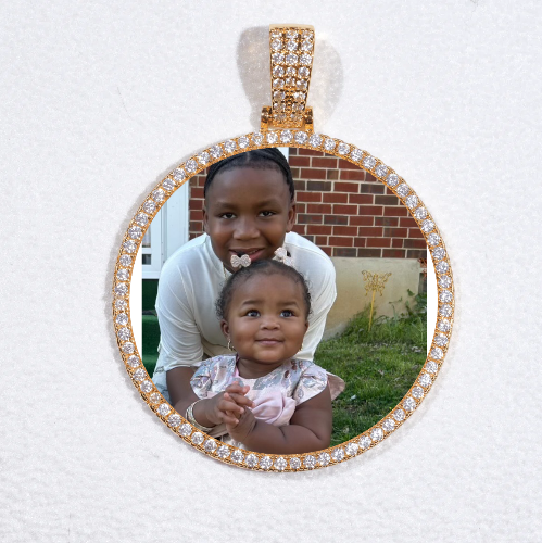MEDIUM 3D CIRCLE CUSTOM PICTURE PENDANT