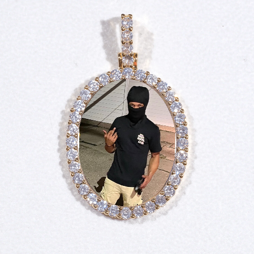 3D Oval Custom Picture Pendant