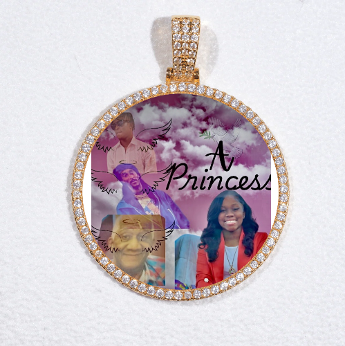 MEDIUM 3D CIRCLE CUSTOM PICTURE PENDANT
