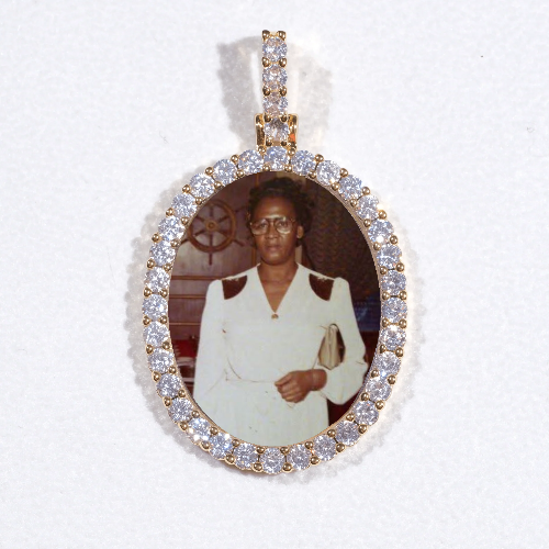 3D Oval Custom Picture Pendant