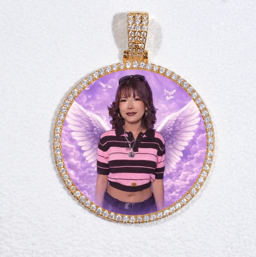 MEDIUM 3D CIRCLE CUSTOM PICTURE PENDANT