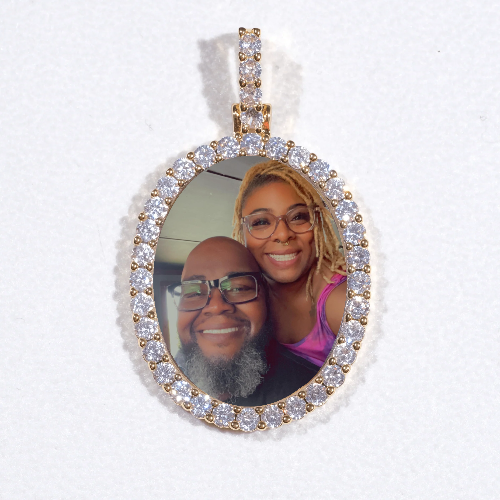 3D Oval Custom Picture Pendant