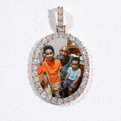 3D Oval Custom Picture Pendant