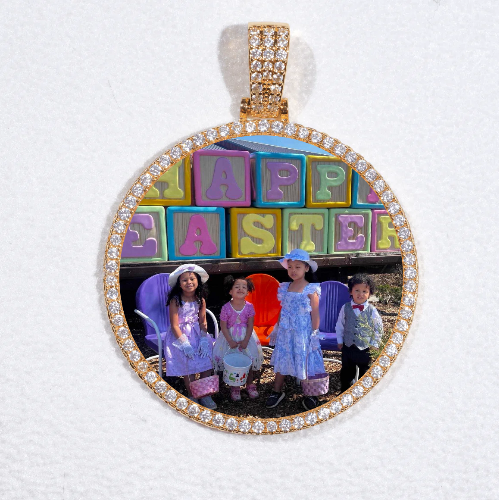 MEDIUM 3D CIRCLE CUSTOM PICTURE PENDANT