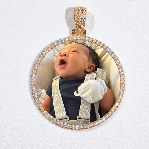 MEDIUM 3D CIRCLE CUSTOM PICTURE PENDANT