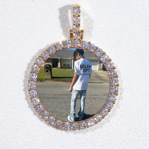 3D CIRCLE CUSTOM PICTURE PENDANT SMALL SIZE