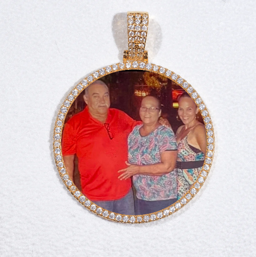 MEDIUM 3D CIRCLE CUSTOM PICTURE PENDANT