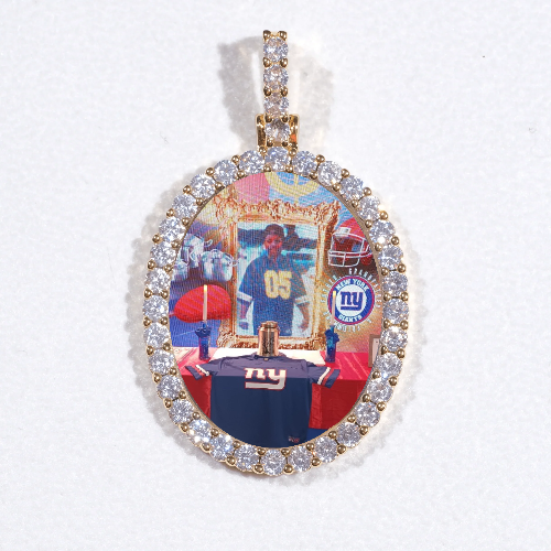3D Oval Custom Picture Pendant