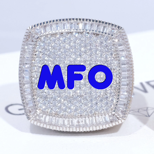 CUSTOM LETTER 3D ICED RING