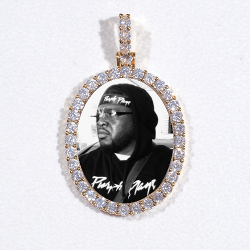 3D Oval Custom Picture Pendant