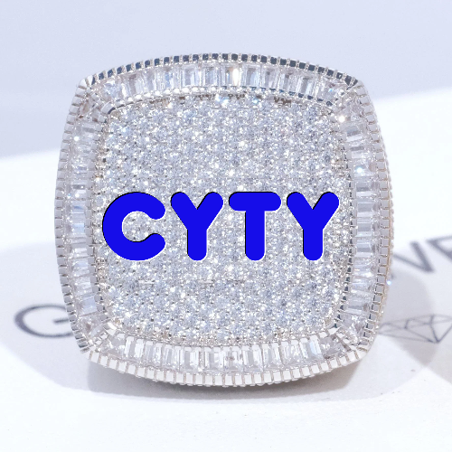 CUSTOM LETTER 3D ICED RING
