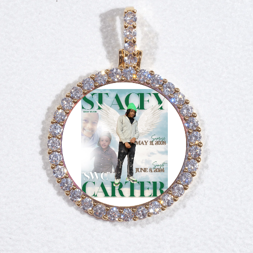 3D CIRCLE CUSTOM PICTURE PENDANT SMALL SIZE