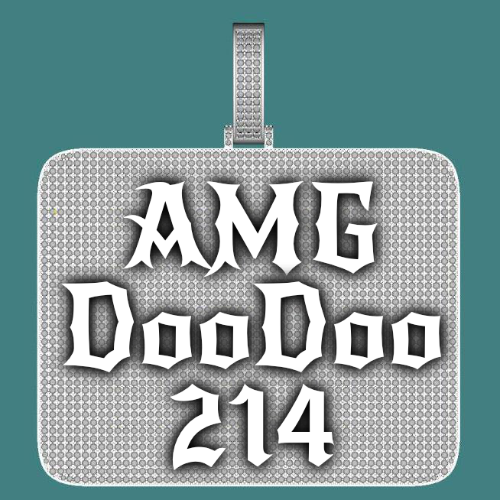 CUSTOM LETTER NECKLACE 3D BIG SQUARE