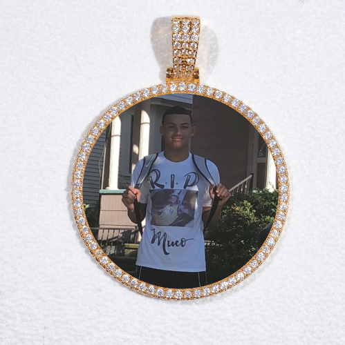 MEDIUM 3D CIRCLE CUSTOM PICTURE PENDANT