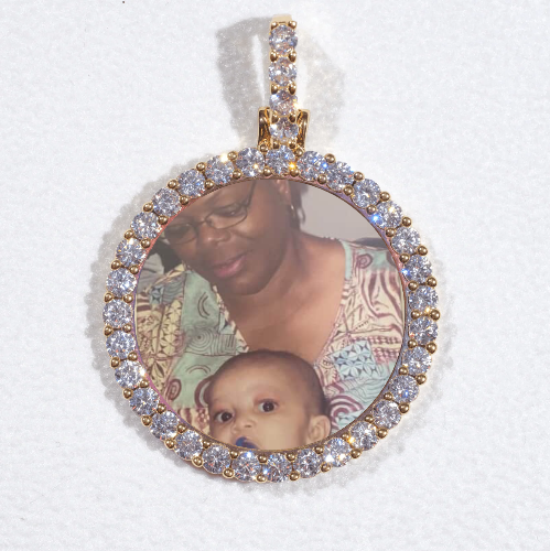 3D CIRCLE CUSTOM PICTURE PENDANT SMALL SIZE