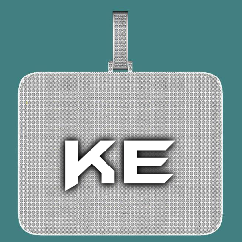 CUSTOM LETTER NECKLACE 3D BIG SQUARE
