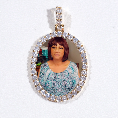 3D Oval Custom Picture Pendant