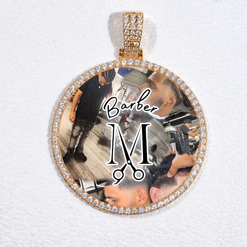MEDIUM 3D CIRCLE CUSTOM PICTURE PENDANT