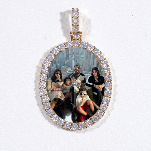 3D Oval Custom Picture Pendant