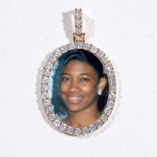 3D Oval Custom Picture Pendant