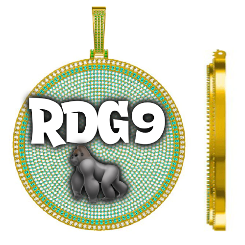 CUSTOM LETTER NECKLACE 3D BIG DISC
