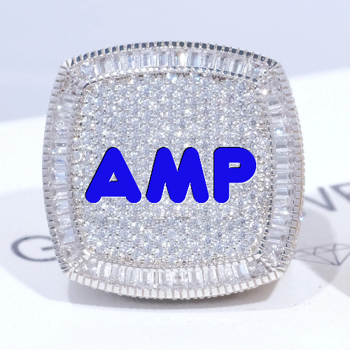 CUSTOM LETTER 3D ICED RING
