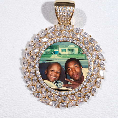 Large 3D Wheat Ear Custom Picture Pendant