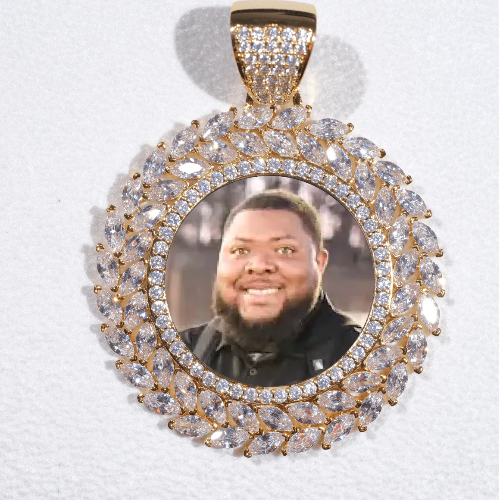 Large 3D Wheat Ear Custom Picture Pendant