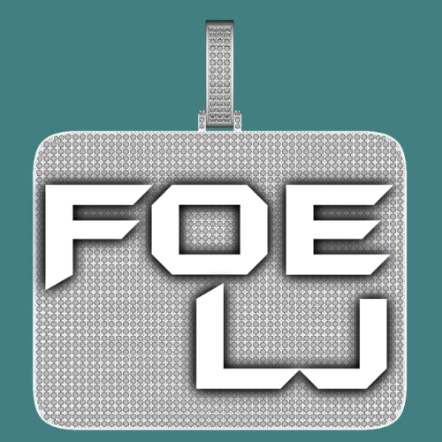 CUSTOM LETTER NECKLACE 3D BIG SQUARE