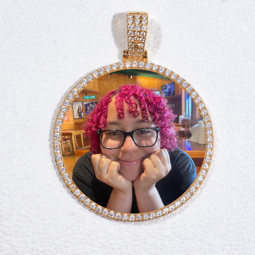 MEDIUM 3D CIRCLE CUSTOM PICTURE PENDANT