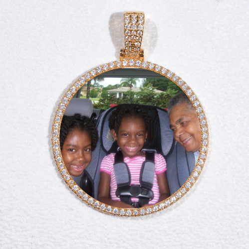 MEDIUM 3D CIRCLE CUSTOM PICTURE PENDANT