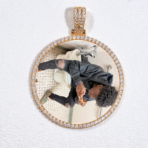 MEDIUM 3D CIRCLE CUSTOM PICTURE PENDANT