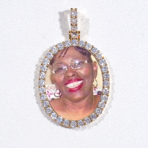 3D Oval Custom Picture Pendant