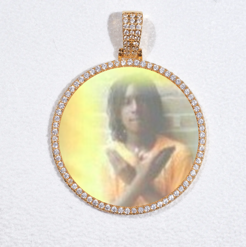 MEDIUM 3D CIRCLE CUSTOM PICTURE PENDANT