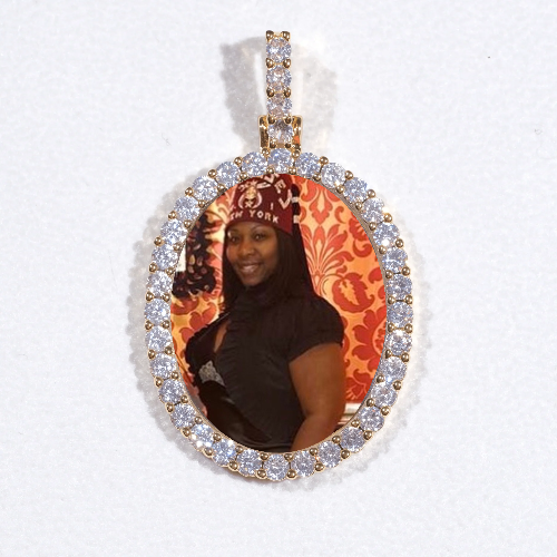 3D Oval Custom Picture Pendant