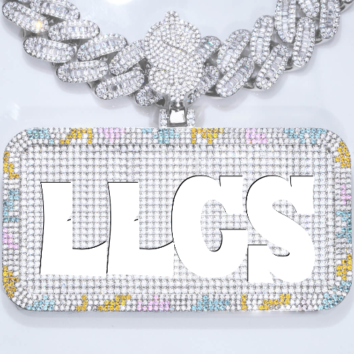 CUSTOM LETTER NECKLACE 3D COLORFUL SQUARE